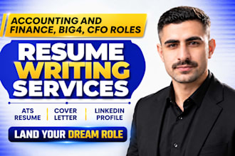write finance resume, accounting resume, banking CV for big4, cfo, investment