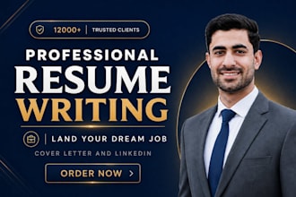 write and upgrade resume, CV, cover letter, and linkedin