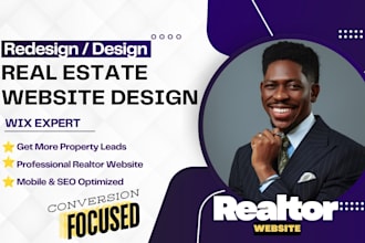 design a professional wix real estate website for realtors and brokers