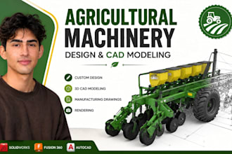 agricultural machinery design, farm equipment cad model, product design expert