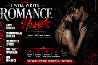ghostwrite an addictive romance novel for you