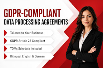 draft a gdpr complaint data processing agreement for your german business