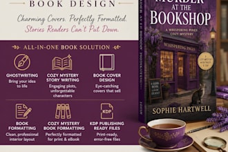 ghostwrite cozy mystery book and design your cozy mystery book cover