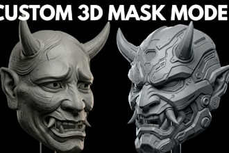 design custom 3d mask model 3d helmet cosplay armor props stl for 3d printing
