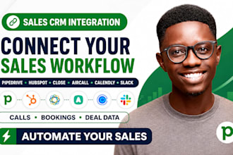integrate pipedrive hubspot close aircall calendly slack CRM sales workflow data