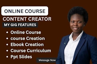 create online course, workbook, ppt slide, and elearning content