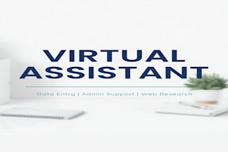 be your virtual assistant for data entry and admin work
