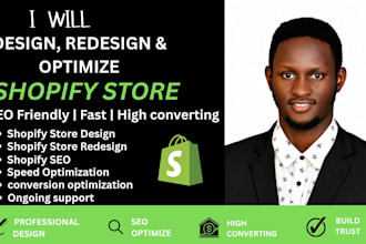 design, redesign and optimize shopify store