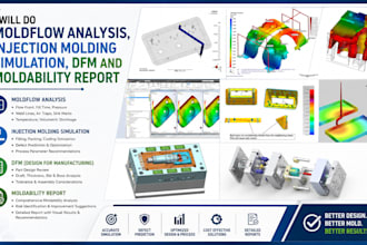 do moldflow analysis injection molding simulation dfm and moidability  report