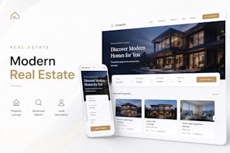 build a modern real estate website with property listings and lead generation
