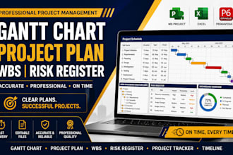 create gantt chart raci chart wbs excel ms project plans project tracker
