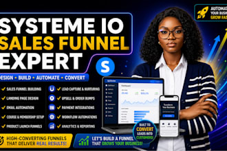 build systeme io website systeme io landing page systeme io sales funnel