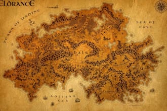 create a fantasy world map, kingdom map, or worldbuilding map
