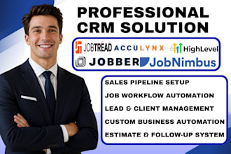 automate jobber crm jobnimbus jobtread acculynx gohighlevel sales pipeline