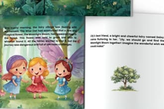 create picture book illustrations character design KDP book covers