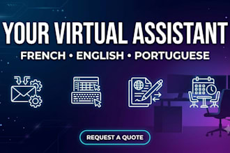 assistant administratif debutant en francais et portugais