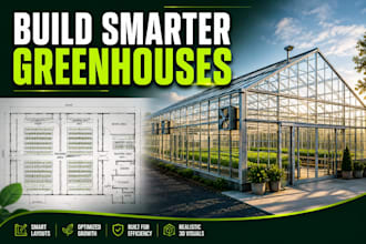 design commercial greenhouse plans and realistic 3d renders