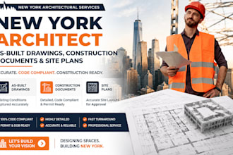 provide new york architect as built drawings construction documents site plans