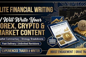 write professional forex, crypto,financial market contents