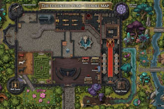 create dnd custom battle map, realistic fantasy map, rpg ttrpg and tabletop map