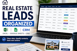 organize real estate leads in excel or CRM