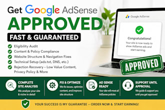 setup and fix website for google adsense approval