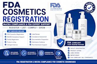 navigate fda compliance for cosmetics registration, mocra compliance, label