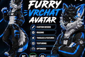 create a custom vrchat avatar vrc avatar furry avatar vr character nsfw