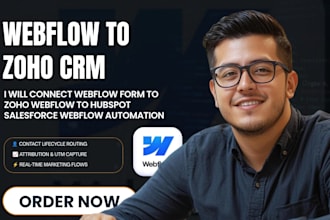 connect webflow form to zoho webflow to hubspot salesforce webflow automation