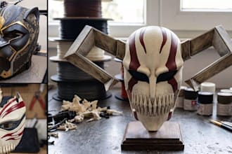 do 3d cosplay model wearable armor anime cosplay props 3d helmet for 3d printing