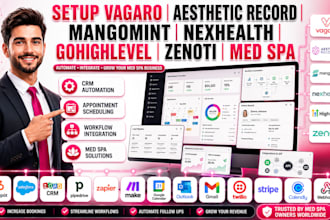 setup vagaro aesthetic record mangomoint nexhealth gohighlevel zenoti med spa
