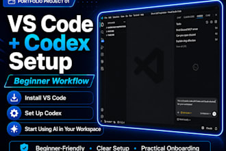 help you install vs code and set up codex step by step