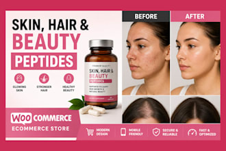 build a premium peptide skincare, hair and beauty ecommerce store that converts