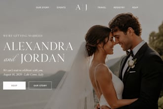 design squarespace wedding website with rsvp registry and invitation
