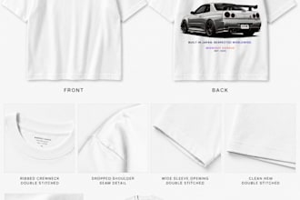 create custom jdm car and motorcycle t shirt graphic design