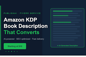 write a compelling amazon KDP book description that converts