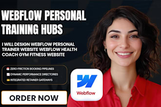 design webflow personal trainer website webflow health coach gym fitness website