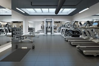 do 3d cgi gym 3d climbing gym, bouldering gym design