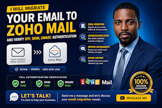 migrate your email to zoho mail and verify dkim spf dmarc email authentication