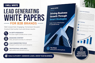 write lead generating white papers for b2b brands