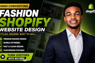 design fashion shopify website clothing brand, shopify boutique clothing store