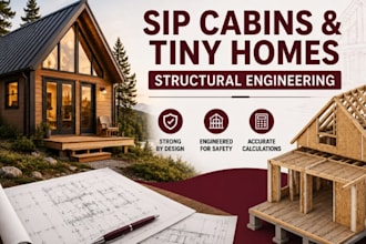 design sip cabins and tiny homes with framing foundation and calculations