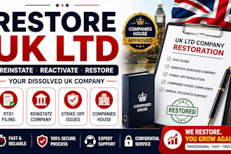restore uk ltd company, rt01 filling reinstate companies house fast, strike off