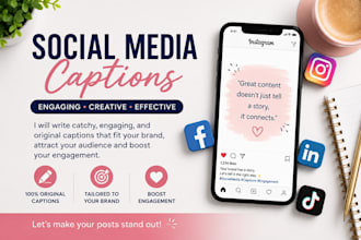 write social media captions in arabic and french
