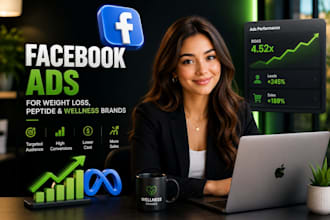 setup and manage facebook ads for weight loss, peptide and wellness brands