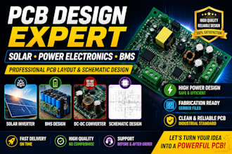design pcb layout for solar inverter, bms, dc dc converter and power electronics