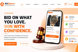 design a wix auction website bidding marketplace with payment system