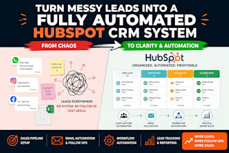 setup hubspot CRM, automation workflows and email campaigns