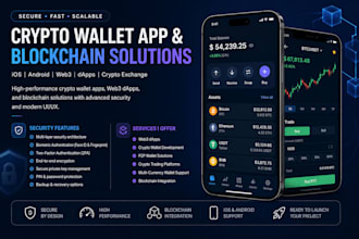 develop a decentralise crypto wallet app for IOS and android crypto wallet