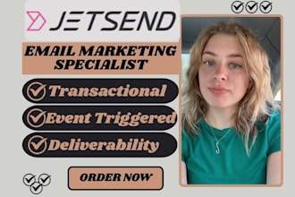 setup jetsend transactional api email deliverability event triggered flows